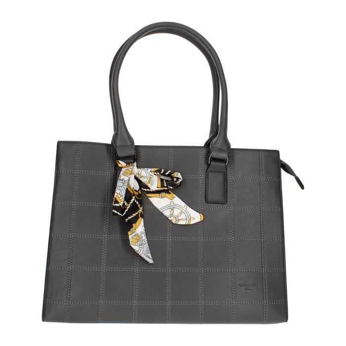 Sac main Cabas avec Foulard Gallantry Paris Gris Achat