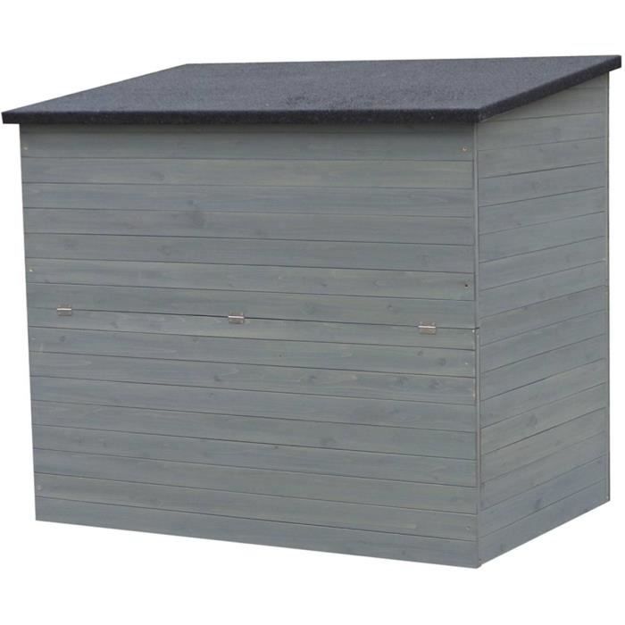 Coffre De Jardin En Bois Caja 137 X 91 X 121 Cm Anthracite
