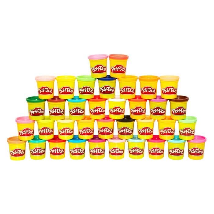 PLAY-DOH - Coffret de 36 pots de Pâte à modeler - Couleurs Multiples