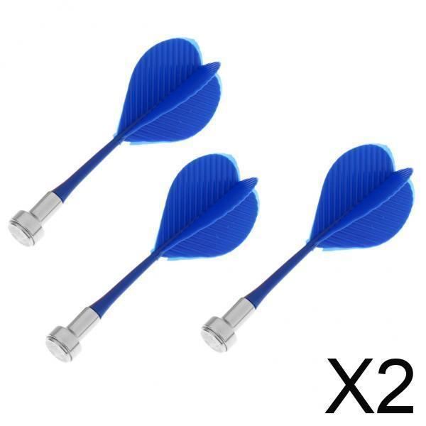 Lot De 12 Fléchettes Magnétiques – Pointes Plastique, 6 Couleurs, 8 Cm, Jeu Intérieur