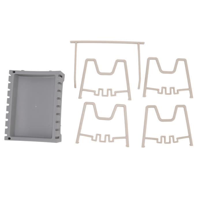 Support Mural Pour Casseroles 2 étages - 68x26x41 Cm, Couleur Noir, 10 Crochets - En Fer, Rangement Cuisine