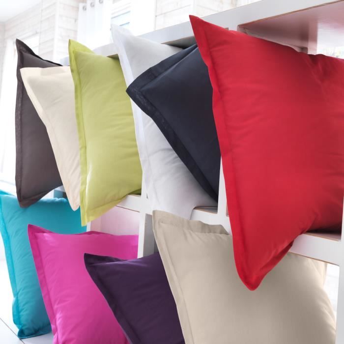 Taie de traversin Coton Chanvre Uni 85 x 185 cm