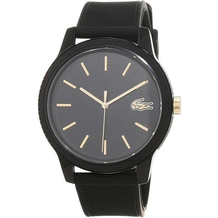 Montre lacoste noir et hot sale or