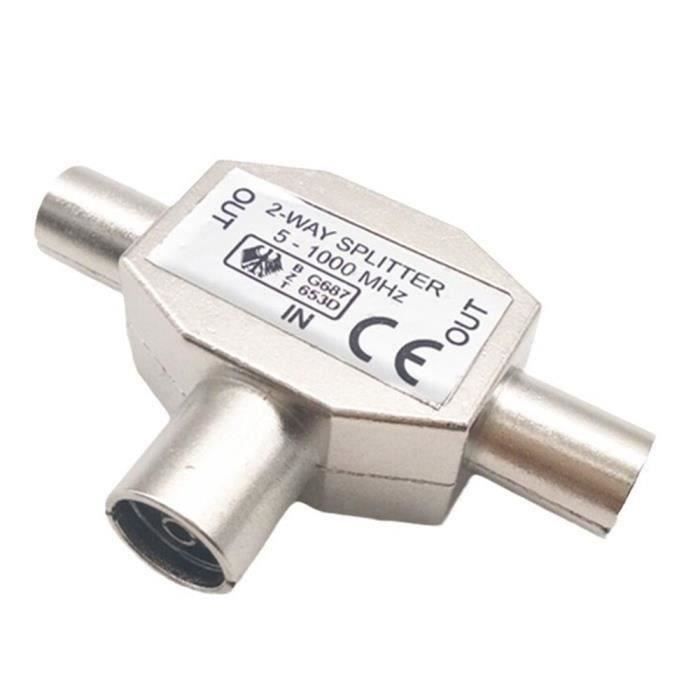 Distributeur TV LCC® 9.5 Mâle à femelle Une femelle vers deux mâles Convient pour la télévision par 