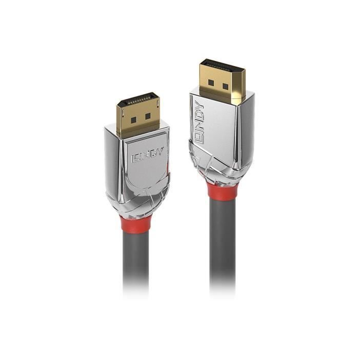 Lindy CROMO Câble DisplayPort DisplayPort (M) pour DisplayPort (M) DisplayPort 1.2 2 m rond, support 4K gris