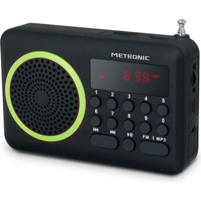 MET 477202 Radio portable FM Vert