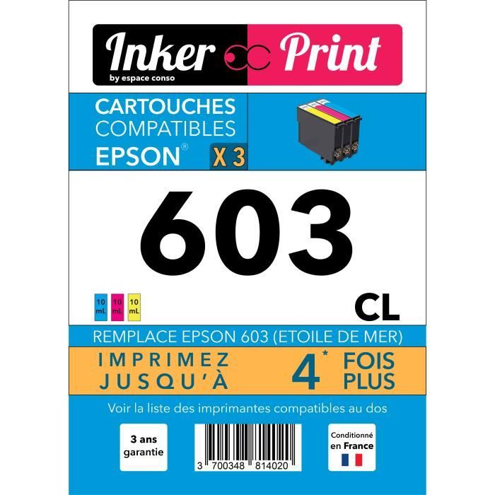 Pack 4 Cartouches 603 XL Epson - 4 Couleurs