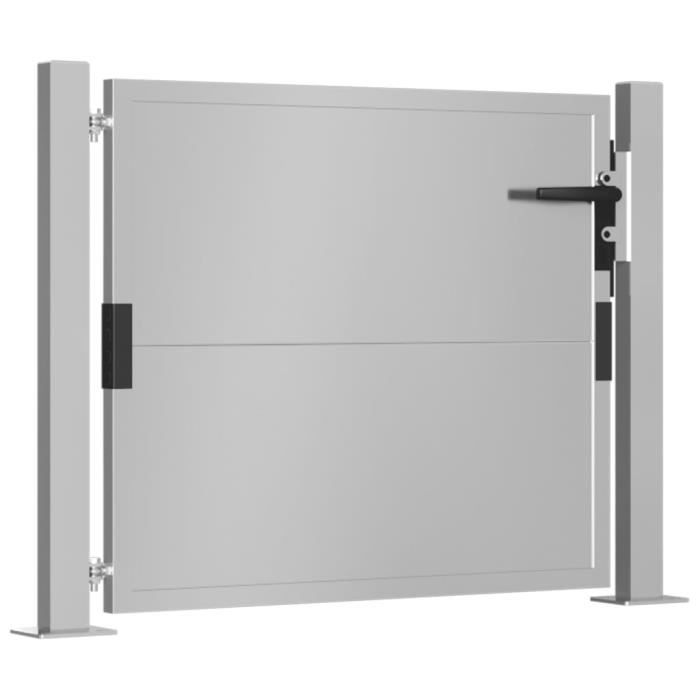 Portail de jardin - MOTHINESSTO - LY3746 - Acier corten - 105x105 cm - Système verrouillable