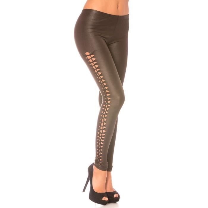 Miss Wear Line - Leggings marron foncé ouvert sur les côtés Marron Marron -  Cdiscount Chaussures