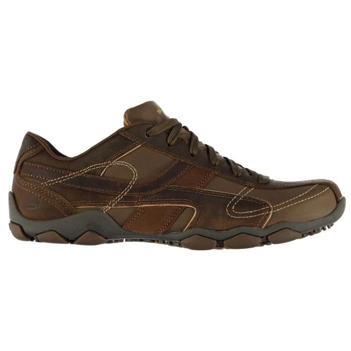 chaussures skechers homme marron