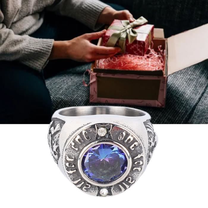 Bague Homme En Acier Titane Forme Plume - Ouverture Réglable, Design Unique, Tailles 8-10