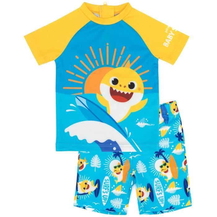 Pinkfong Baby Shark - Maillot De Bain Fille Rose, Super Mignon Avec Bretelles Et Motif Fun