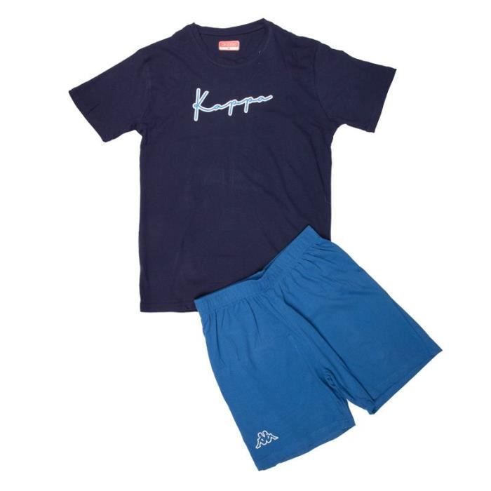 Ensemble pyjama short tee shirt Homme KAPPA Bleu fonce Cdiscount Pret a Porter