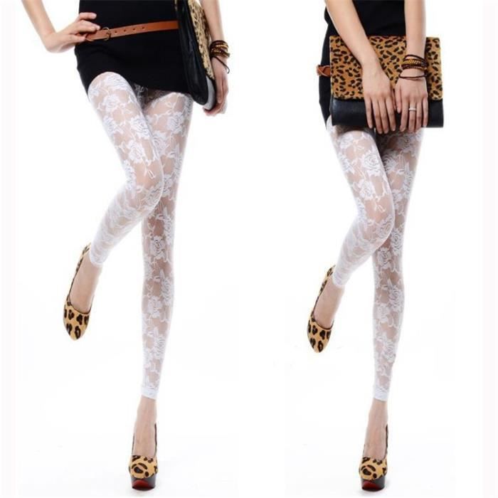 Leggings en dentelle blanche online