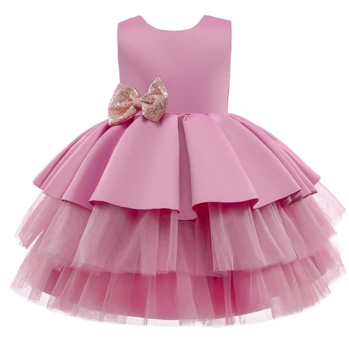 Robe C r monie Fille Princesse en Tulle Sans Manches Robe de Bal