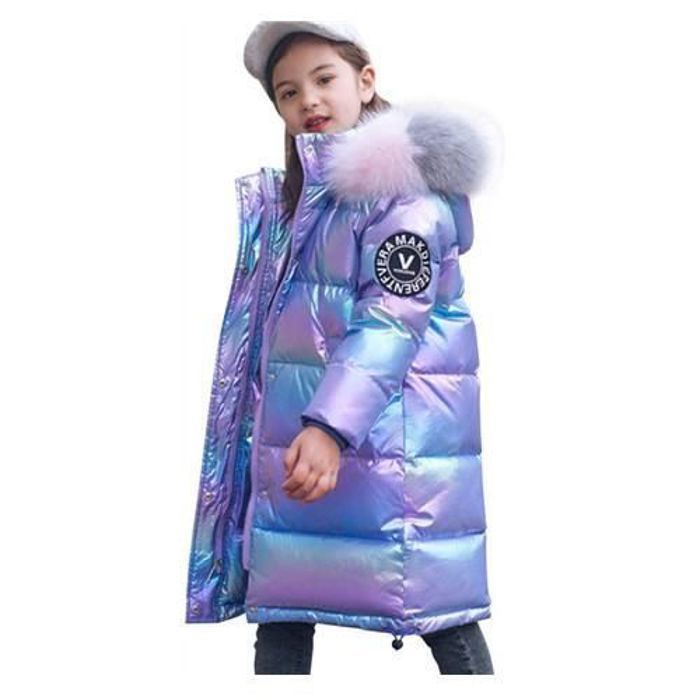 Doudoune Fille Chaud Blouson Hiver Automne Parka à Capuche Veste de Sport  Ski Neige Violet FINDPITAYA - Main Image