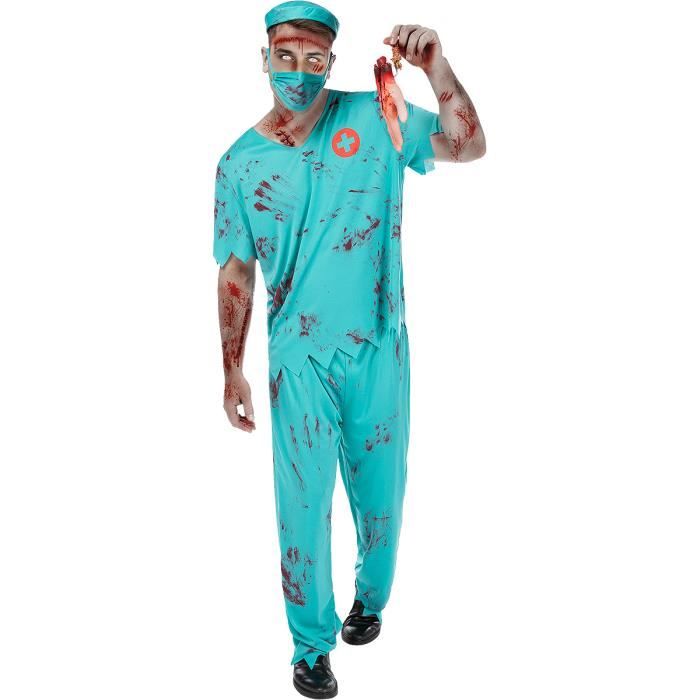 FUNIDELIA Déguisement docteur zombie homme - Déguisement pour homme et accessoires pour Halloween, carnaval et fêtes.Taille: XL