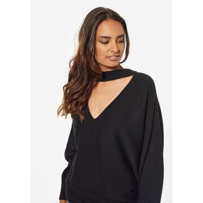 Pull strass Femme FONE Noir Cdiscount Pret a Porter