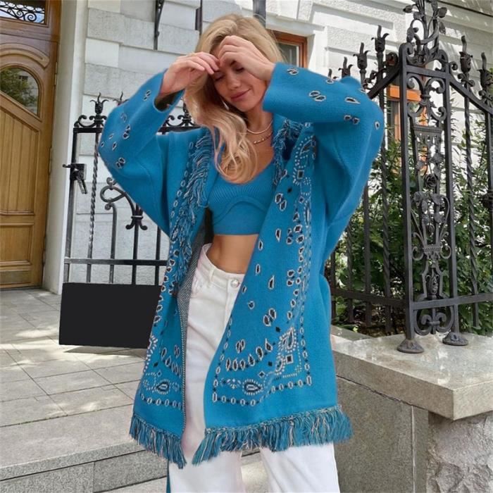 Gilet femme top bleu canard