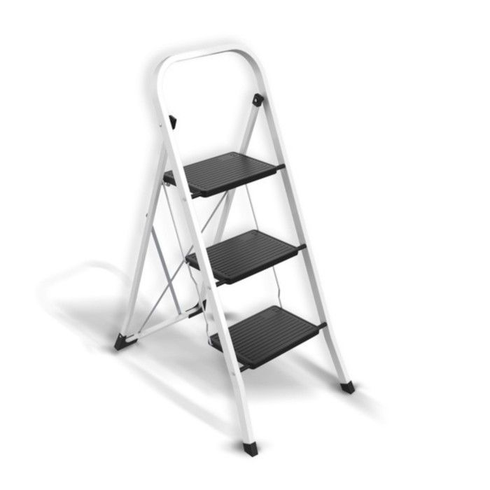 Escabeau 3 Marches pliant en Acier Max 150kg (46x71x105cm) MSV