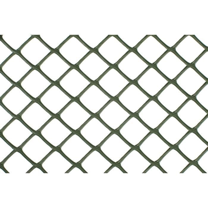 NATURE Grillage pour parterre - HDPE vert - Maille losange 20 mm - 0,5x3 m