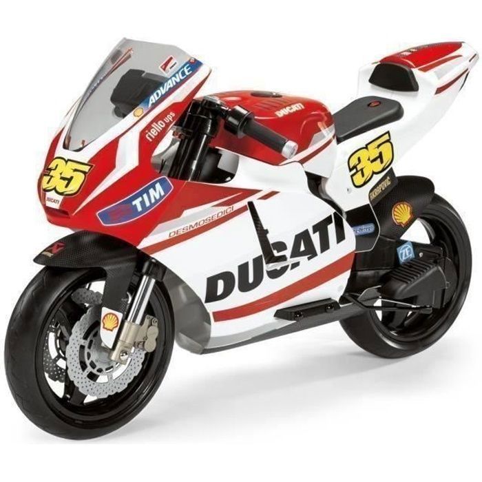 Moto Electrique Enfant Ducati 12 Volts PEG PEREGO - Accélérateur à la poignée, 2 vitesses