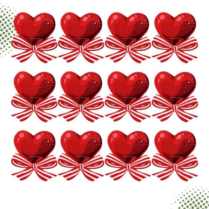 50 pièces cartes sucette coeur rouge d'emballage porte-bonbons de message  décoration pour Party5 OBJET DECORATIF - Cdiscount Maison