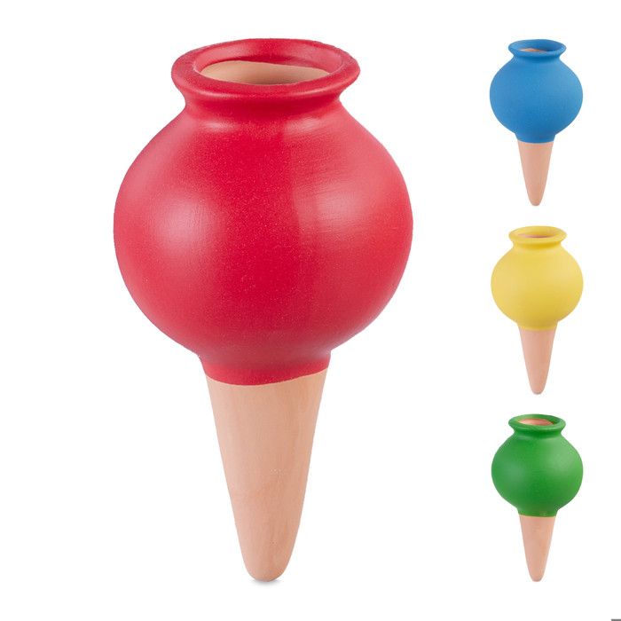 Lot De 4 Cônes D'Arrosage En Terre Cuite Relaxdays 80 Ml - Arrosage Automatique Plantes & Fleurs