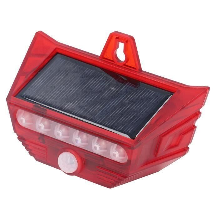 2 Lumières D'alarme Solaire Pour Voiture - LED Rouge Clignotante Pour Dissuader Les Voleurs, Avec Port USB