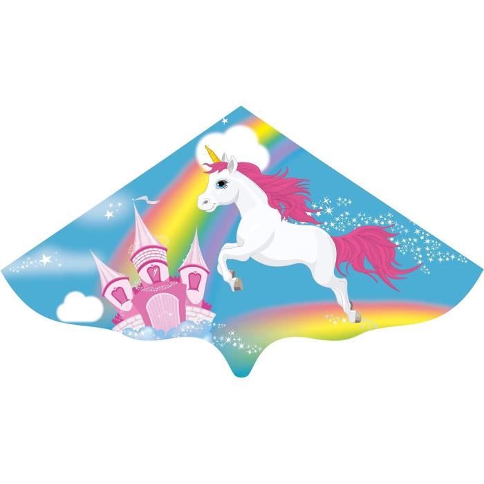 Gunther Cerf-Volant Licorne Emma – 1106 – Vol Facile – Feuille PE Résistante – Poignée Et Fil Inclus – Débutants – Dès 3 Ans