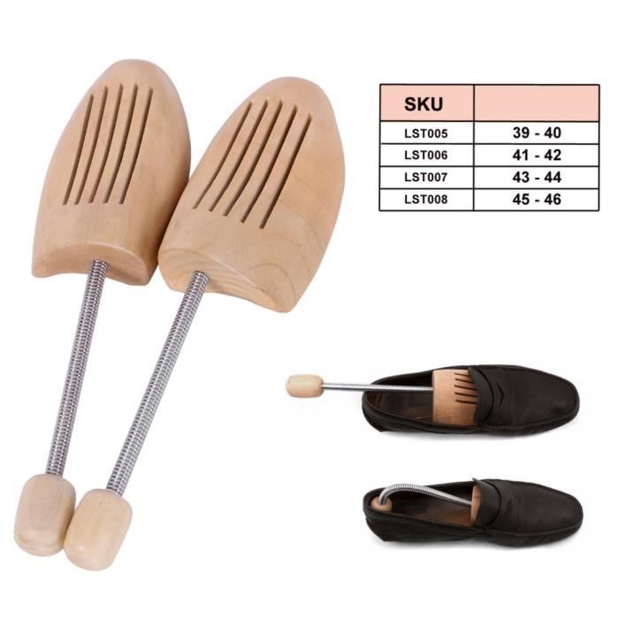 Embauchoirs En Bois Avec Ressort Spiralé - Pour Tailles 42 à 46, Maintient La Forme Des Chaussures, élimine Les Plis Et Les Odeurs - 7