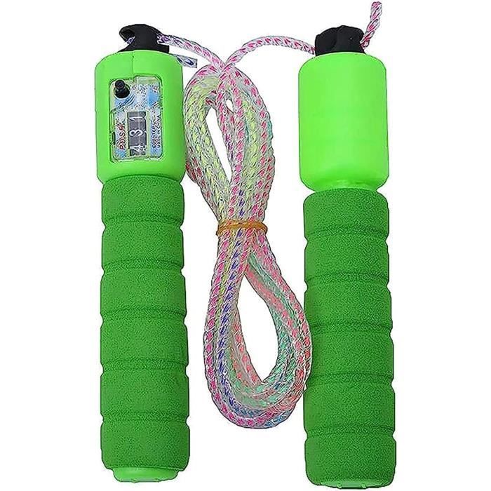 Corde à Sauter Avec Compteur FLYPOP'S - Longueur 2.7m - Poignées Mousse - Pour Enfants Dès 3 Ans - Bleu