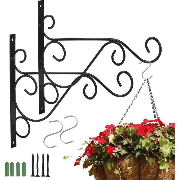 Crochet de fleur Support de suspension de plante de fer crochetpour la  décoration de jardin 111680 - Cdiscount Maison