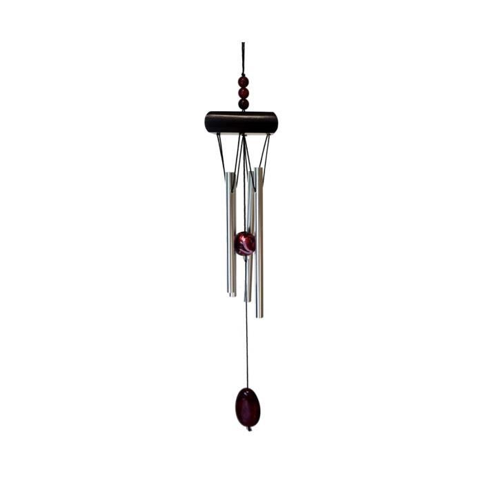Carillon à Vent En Bambou 'Ciel Étoilé' – Sons Apaisants Pour Balcon, Terrasse, Jardin – Déco Feng Shui Intérieur/Extérieur (63x9.5x8 Cm)
