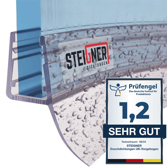 Joint Porte Douche Aimantée STEIGNER Joint De Douche Pour Paroi En Verre, 183cm, Vitre 6/7/8mm, Joint D'étanchéité Magnétique PVC, UKM02, 1 Pièce Joint Douche Paroi Verre