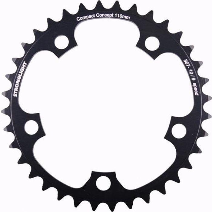 Plateau vélo - 38 dents - diamètre 110 mm - couleur noir
