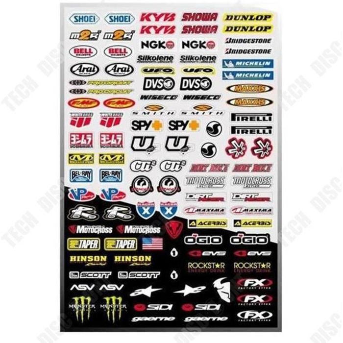 Kit 2 Stickers Autocollants Ailes Honda pour casque moto universel- - Déco  Sticker Store-14.90€