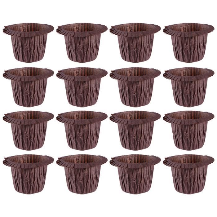 60 Pcs Chapeau De Paille En Forme Doublures Petit Gateau Decoratif Oilproof Muffin Papier Porte Gateau Cape De Coupe Des Cdiscount Au Quotidien