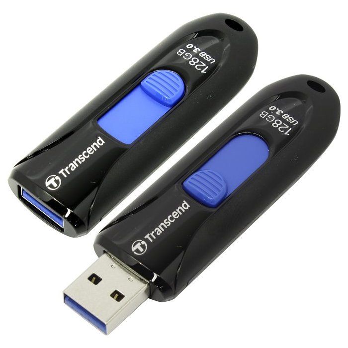 Clé USB TRANSCEND JETFLASH 790 - 128 Go - USB 3.0 - Noir