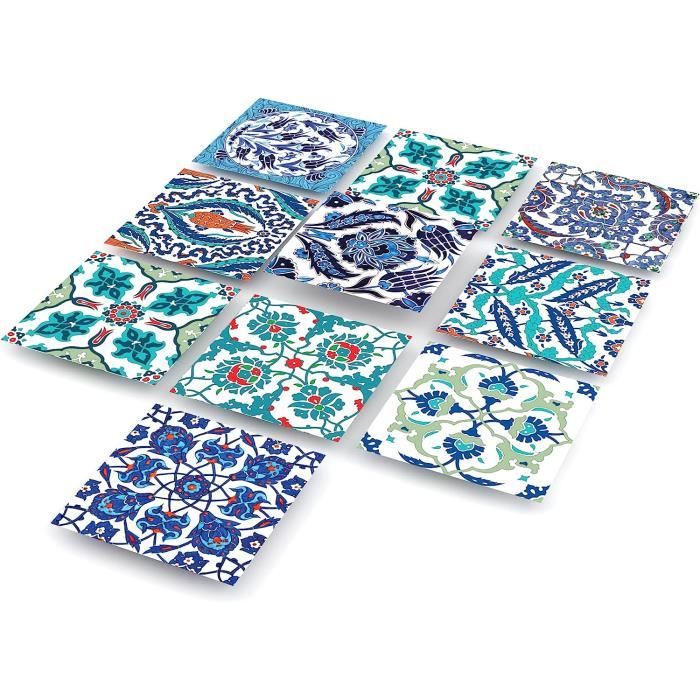 Autocollants Carrelage Effet Mosaïque Rose - Lot De 25 Stickers 10x10cm Pour Cuisine, Salle De Bain, Cheminée | Déco Facile Et Amovible