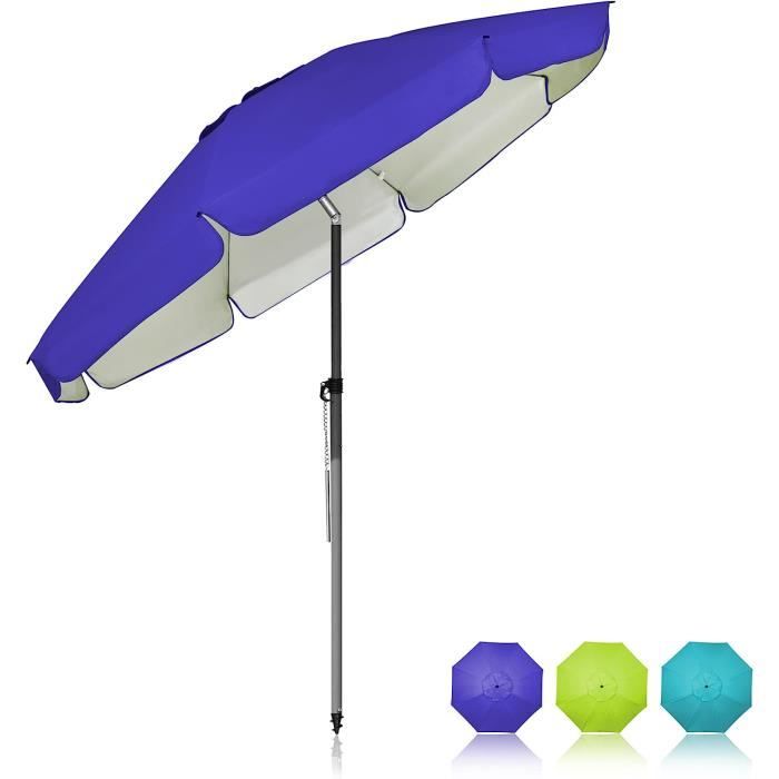 Bellemax Parasol De Jardin Exterieur 180 Cm Turquoise, Rond, Avec