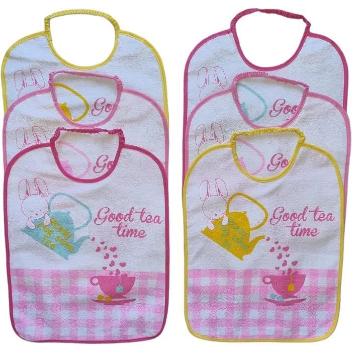 Bavoirs Bébé Extra Doux – Lot De 5, Taille 47 X 22 Cm – Coton Absorbant, Multicolores – Pour Rots, Repas, Protection épaule