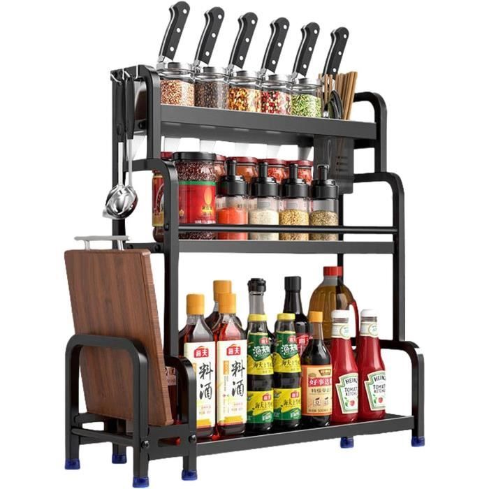Support D'Étagère De Rangement De Cuisine Multifonctionnel À 2 Niveaux