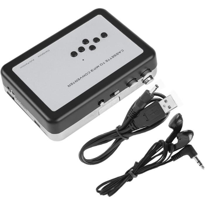 Marchelec Lecteur cassette USB-convertisseur lecteur MP3-Argent