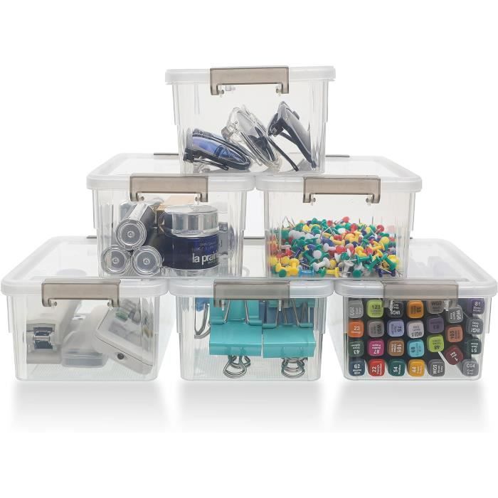 Lot De 3 Petites Boîtes Étanchées Plano - Rangement Accessoires Transparent