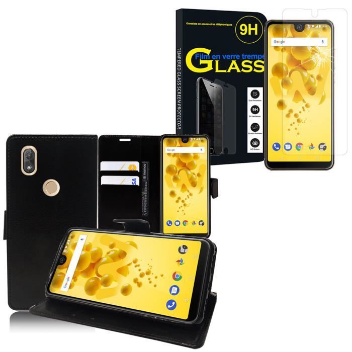 Housse Portefeuille En Cuir Synthétique Pour Wiko PULP - Avec Support Vidéo