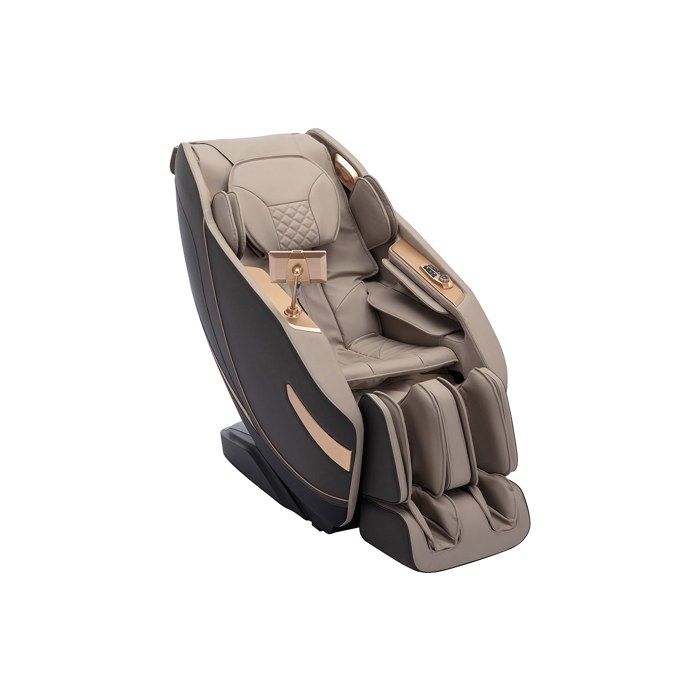 Fauteuil massant en simili -Système zero gravité - Beige - MOWATA