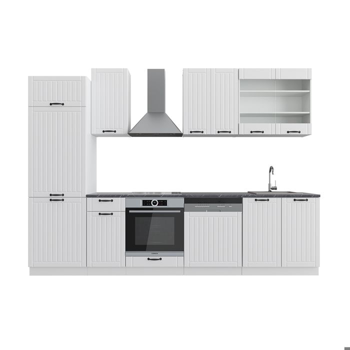Cuisine équipée Bloc cuisine Fame-Line Style rustique 300 cm