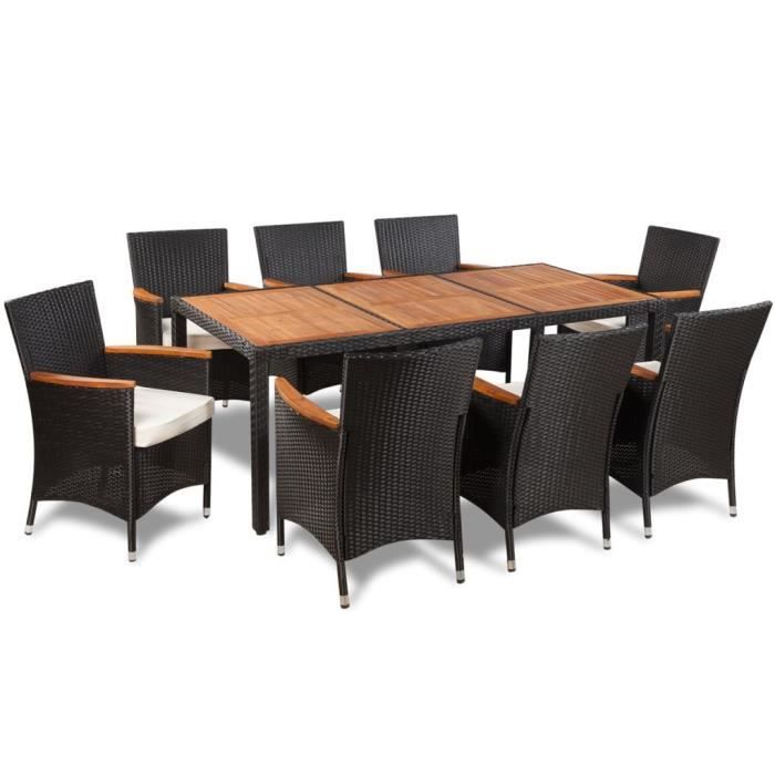 Salon Jardin Resine Et Bois D Acacia Groupon Shopping