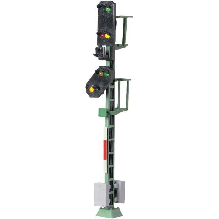 Viessmann 4012 – Signal Lumineux D’entrée H0 Pour Train Miniature – Modèle DB Prêt à L’emploi – Hauteur 79 Mm